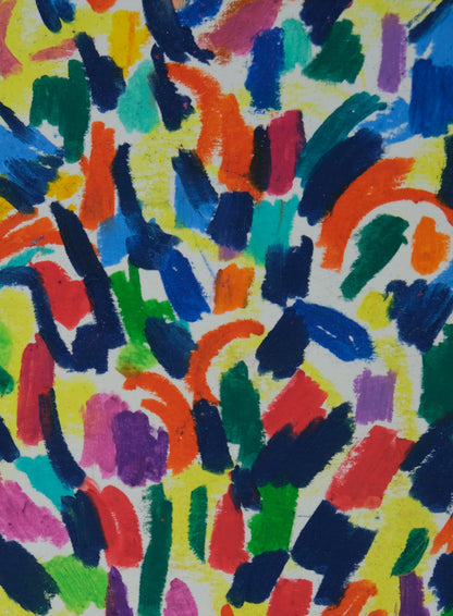 Françoise GALLE : Souffle bleu - Pastel signé