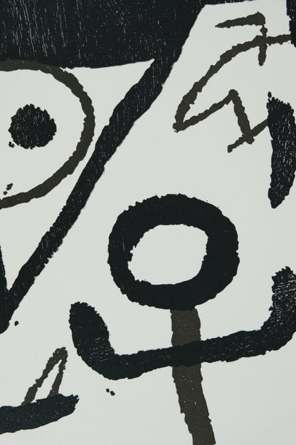 Joan MIRO : Equinoxe en noir et blanc - Gravure originale