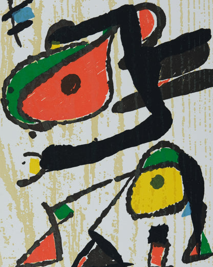 Joan MIRO : Personnage surréaliste - Gravure originale en couleurs