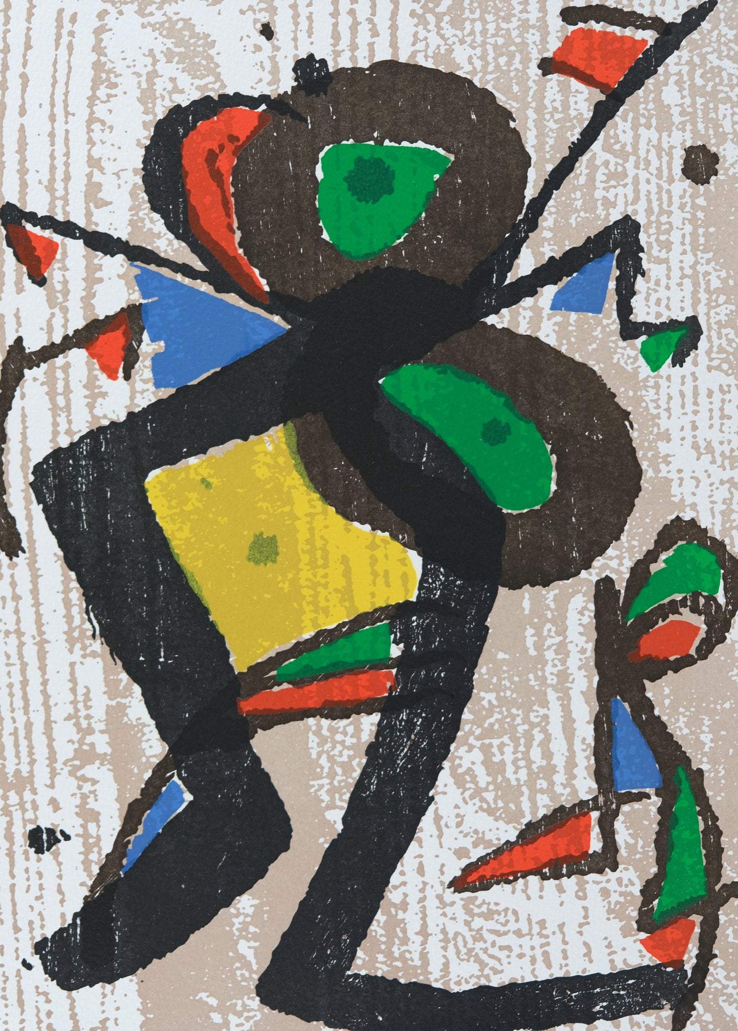 Joan MIRO : Papillon dansant - Gravure originale en couleurs