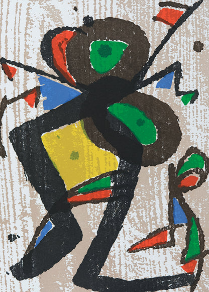 Joan MIRO : Papillon dansant - Gravure originale en couleurs
