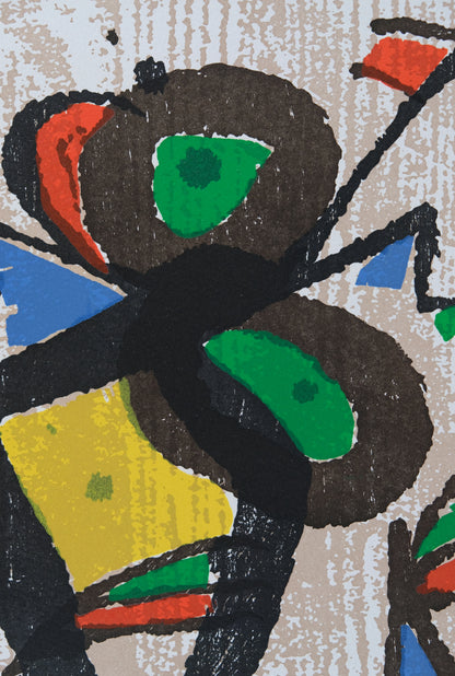 Joan MIRO : Papillon dansant - Gravure originale en couleurs