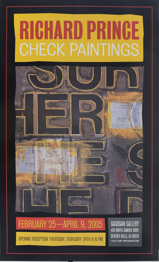 Richard PRINCE : Check paintings - Affiche originale