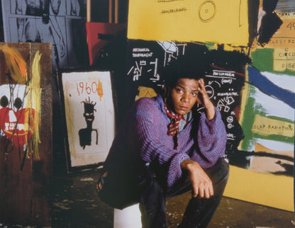 Jean Michel BASQUIAT : At Great Sones Street's studio - Affiche originale en couleurs