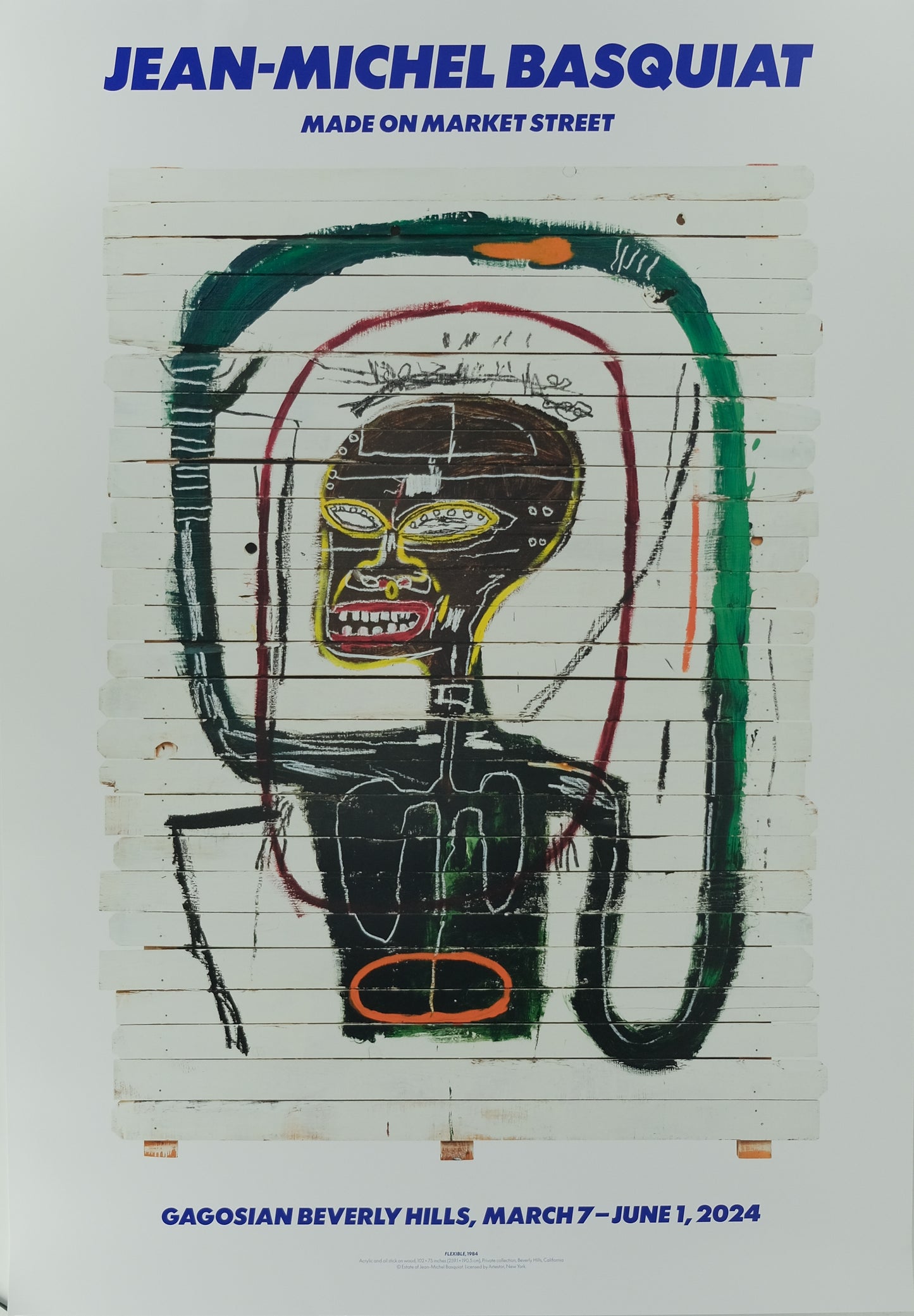 Jean Michel BASQUIAT : Flexible - Affiche originale en couleurs