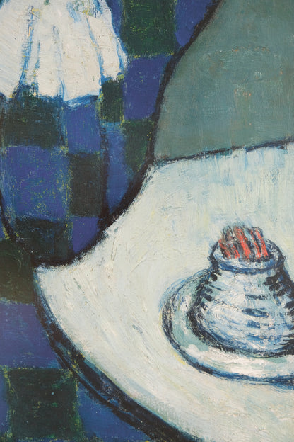 Pablo PICASSO : Arlequin assis - Affiche originale signée