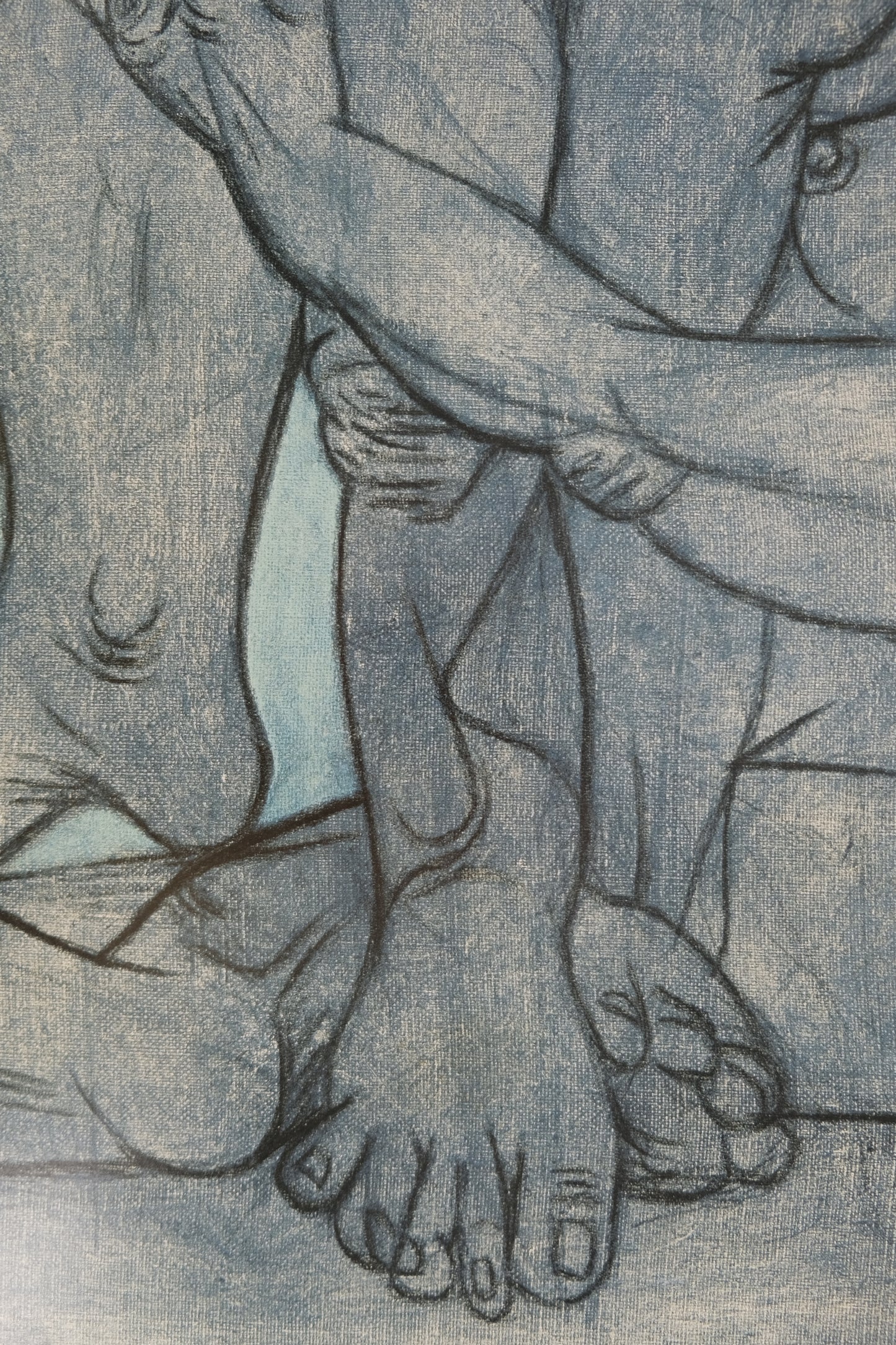 Pablo PICASSO : Deux femmes enlacées - Affiche originale en couleurs