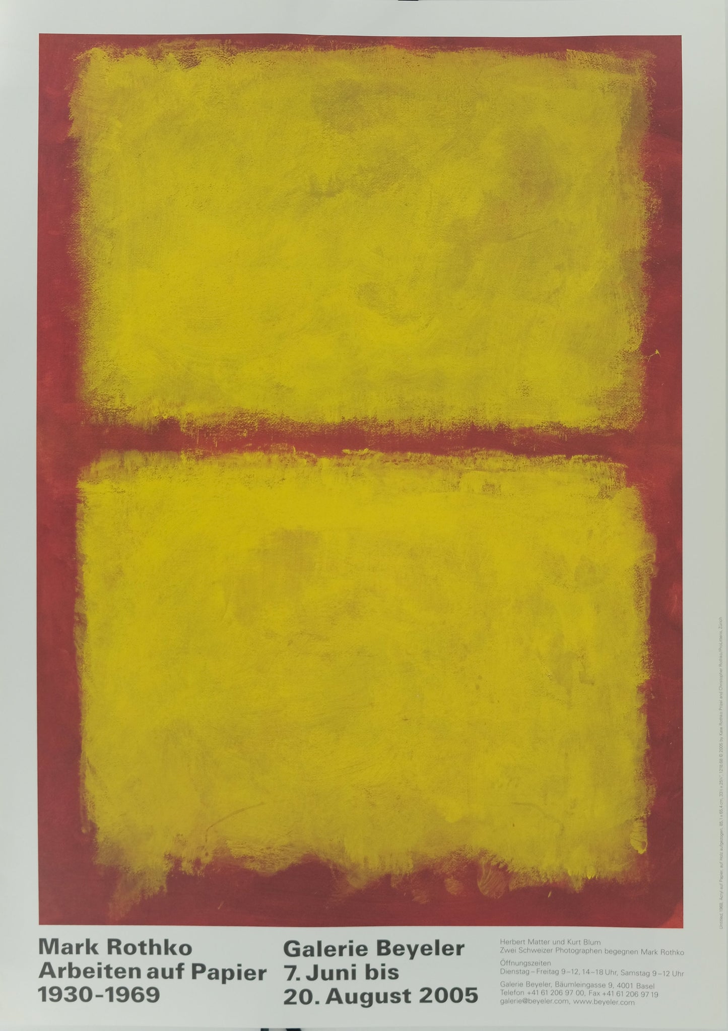Mark ROTHKO : Composition rouge et jaune - Affiche originale en couleurs