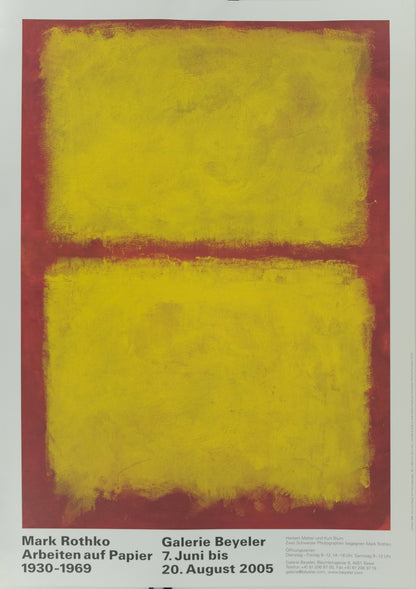 Mark ROTHKO : Composition rouge et jaune - Affiche originale en couleurs