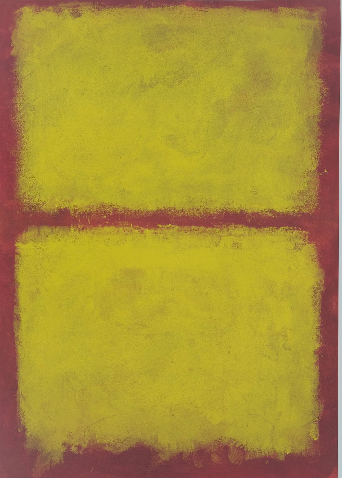 Mark ROTHKO : Composition rouge et jaune - Affiche originale en couleurs