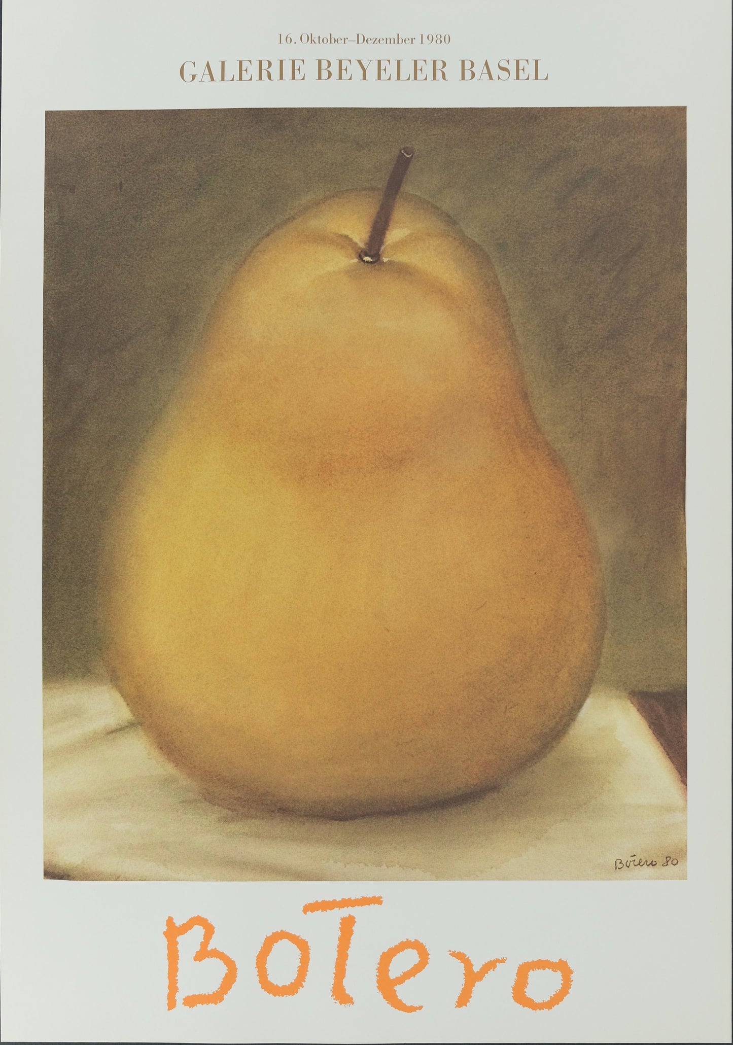 Fernando BOTERO : La poire - Affiche originale signée