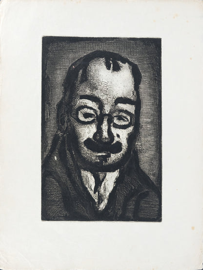 Georges ROUAULT : Le directeur de théâtre- Gravure originale signée