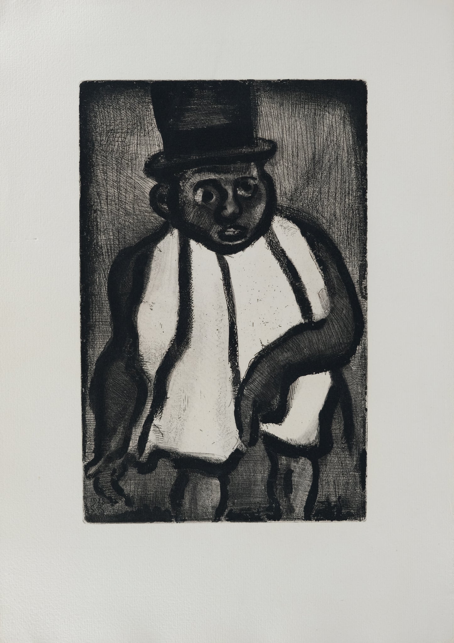 Georges ROUAULT : Bon candidat Boudoubadabou - Gravure originale signée