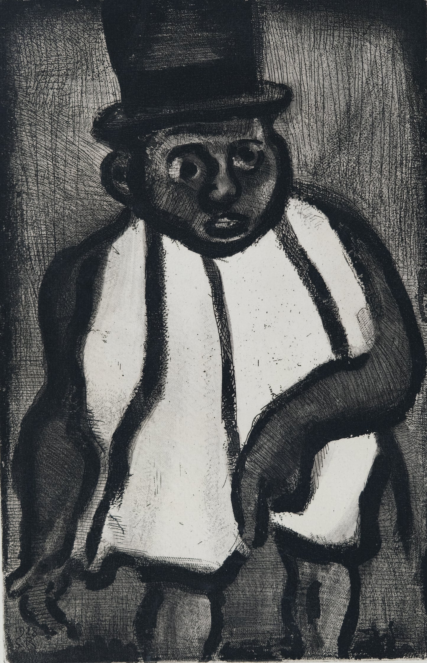Georges ROUAULT : Bon candidat Boudoubadabou - Gravure originale signée