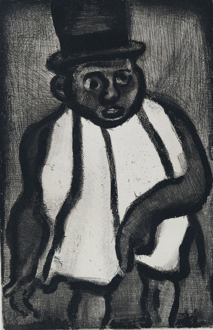 Georges ROUAULT : Bon candidat Boudoubadabou - Gravure originale signée