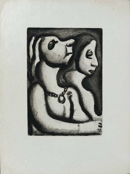 Georges ROUAULT : Les deux matrones - Gravure originale