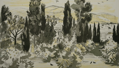 Yves BRAYER : Jardin à Chiraz - Lithographie originale signée