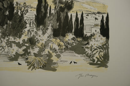 Yves BRAYER : Jardin à Chiraz - Lithographie originale signée