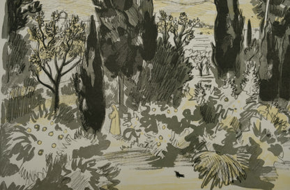 Yves BRAYER : Jardin à Chiraz - Lithographie originale signée