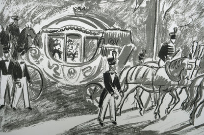 Yves BRAYER : Le carrosse du couronnement - Lithographie originale signée
