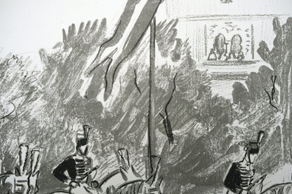 Yves BRAYER : Le carrosse du couronnement - Lithographie originale signée