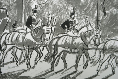 Yves BRAYER : Le carrosse du couronnement - Lithographie originale signée