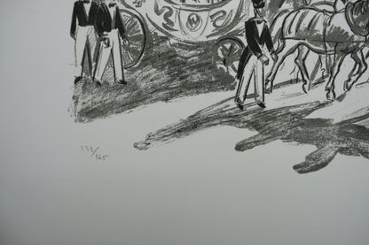 Yves BRAYER : Le carrosse du couronnement - Lithographie originale signée