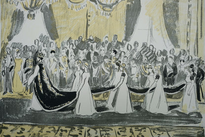 Yves BRAYER : Le cortège de l'Impératrice - Lithographie originale signée
