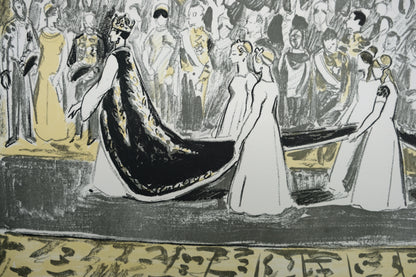 Yves BRAYER : Le cortège de l'Impératrice - Lithographie originale signée