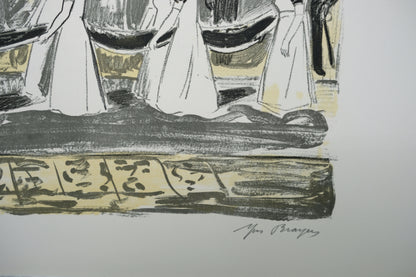 Yves BRAYER : Le cortège de l'Impératrice - Lithographie originale signée
