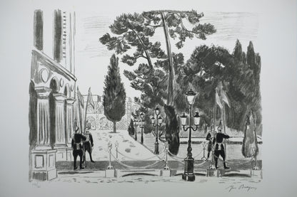 Yves BRAYER : L'entrée du Palais du Golestan - Lithographie originale signée
