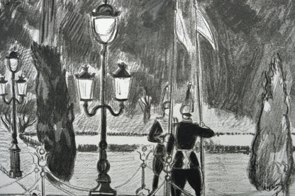 Yves BRAYER : L'entrée du Palais du Golestan - Lithographie originale signée