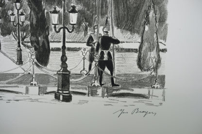 Yves BRAYER : L'entrée du Palais du Golestan - Lithographie originale signée