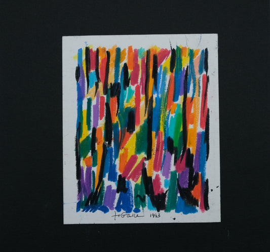 Françoise GALLE : Tronc d'arbres - Pastel signé