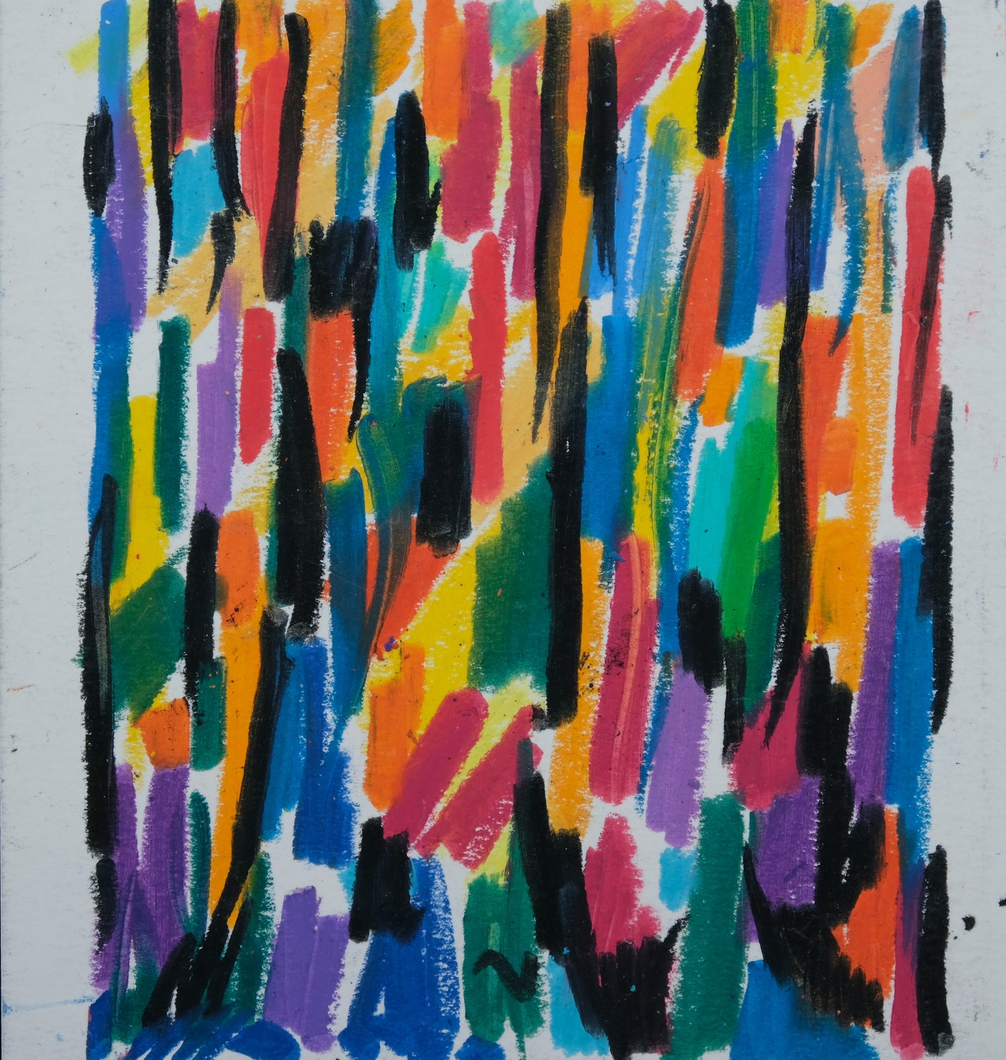 Françoise GALLE : Tronc d'arbres - Pastel signé