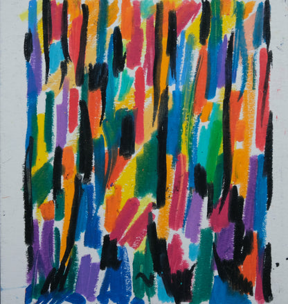 Françoise GALLE : Tronc d'arbres - Pastel signé