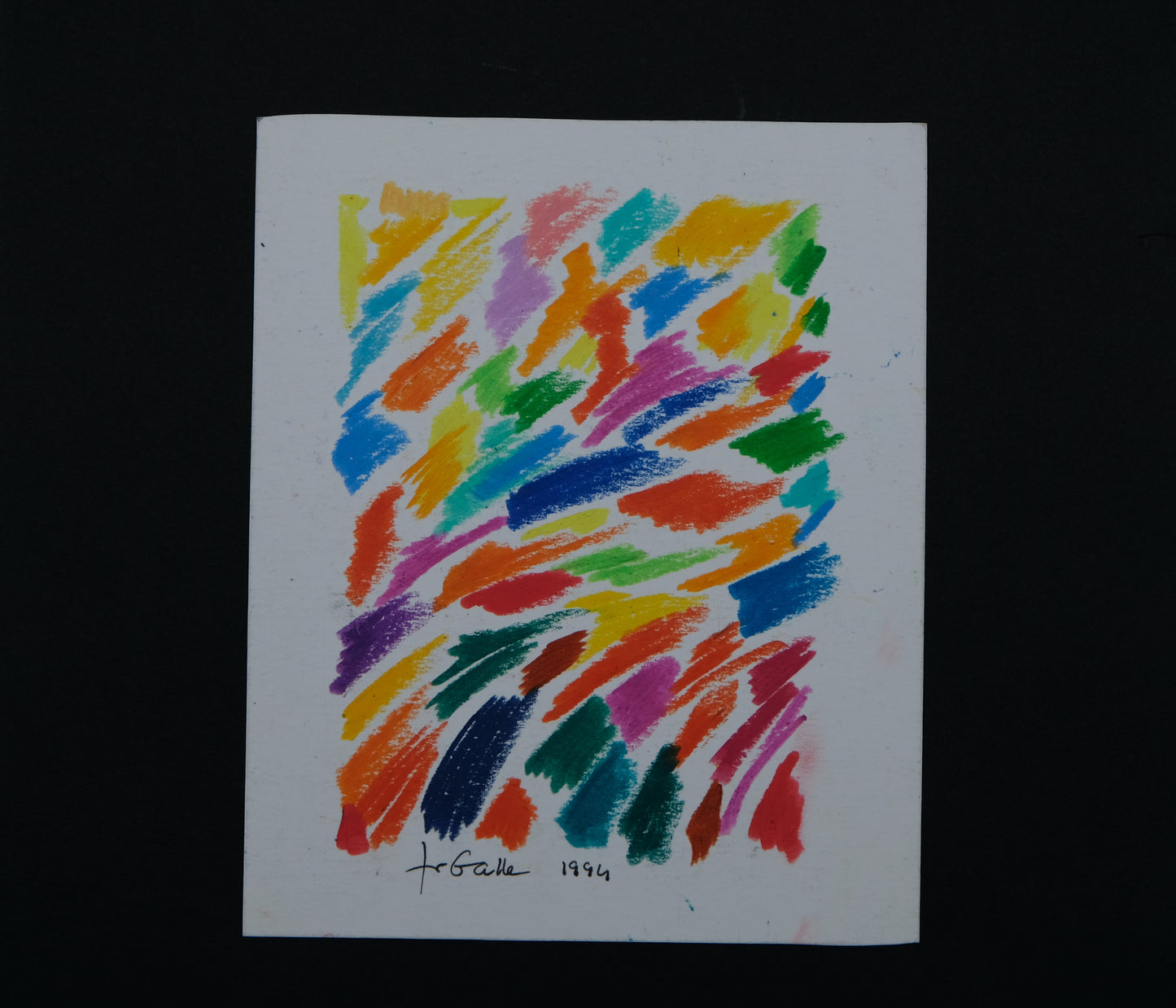 Françoise GALLE : Route abstraite - Pastel signé