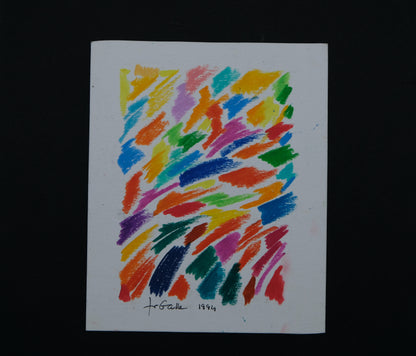 Françoise GALLE : Route abstraite - Pastel signé