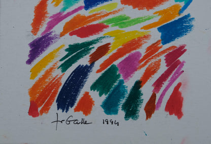 Françoise GALLE : Route abstraite - Pastel signé