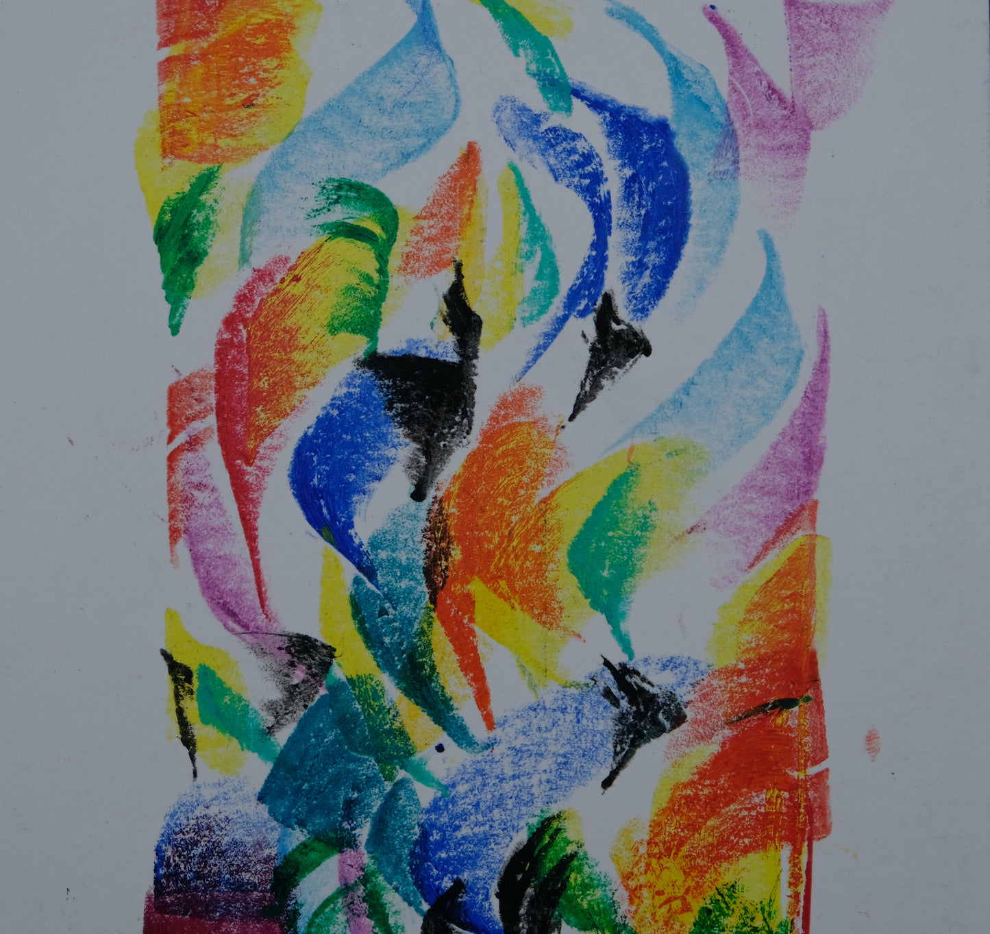 Françoise GALLE : Transcendance abstraite - Pastel signé