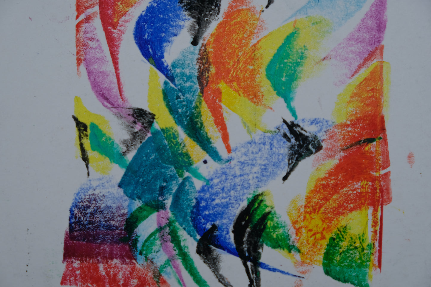 Françoise GALLE : Transcendance abstraite - Pastel signé