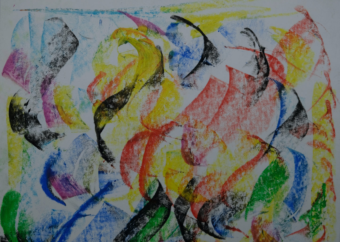 Françoise GALLE - Feu fauve - Pastel signé