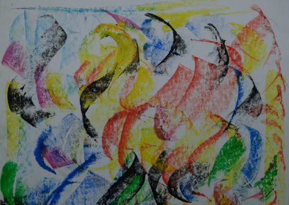 Françoise GALLE - Feu fauve - Pastel signé