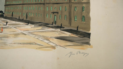 Yves BRAYER : Palais de l'Escorial - Lithographie originale signée