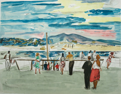 Yves BRAYER :  La Corniche - Lithographie originale signée