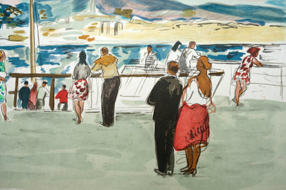 Yves BRAYER :  La Corniche - Lithographie originale signée
