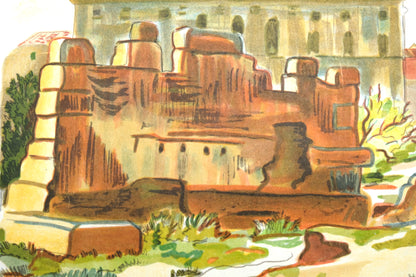Yves BRAYER : Les fouilles de Massalia - Lithographie originale signée