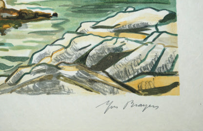 Yves BRAYER : Le château d'If - Lithographie originale signée