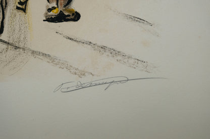 François DESNOYER : Les transporteurs d'Égine - Lithographie originale signée