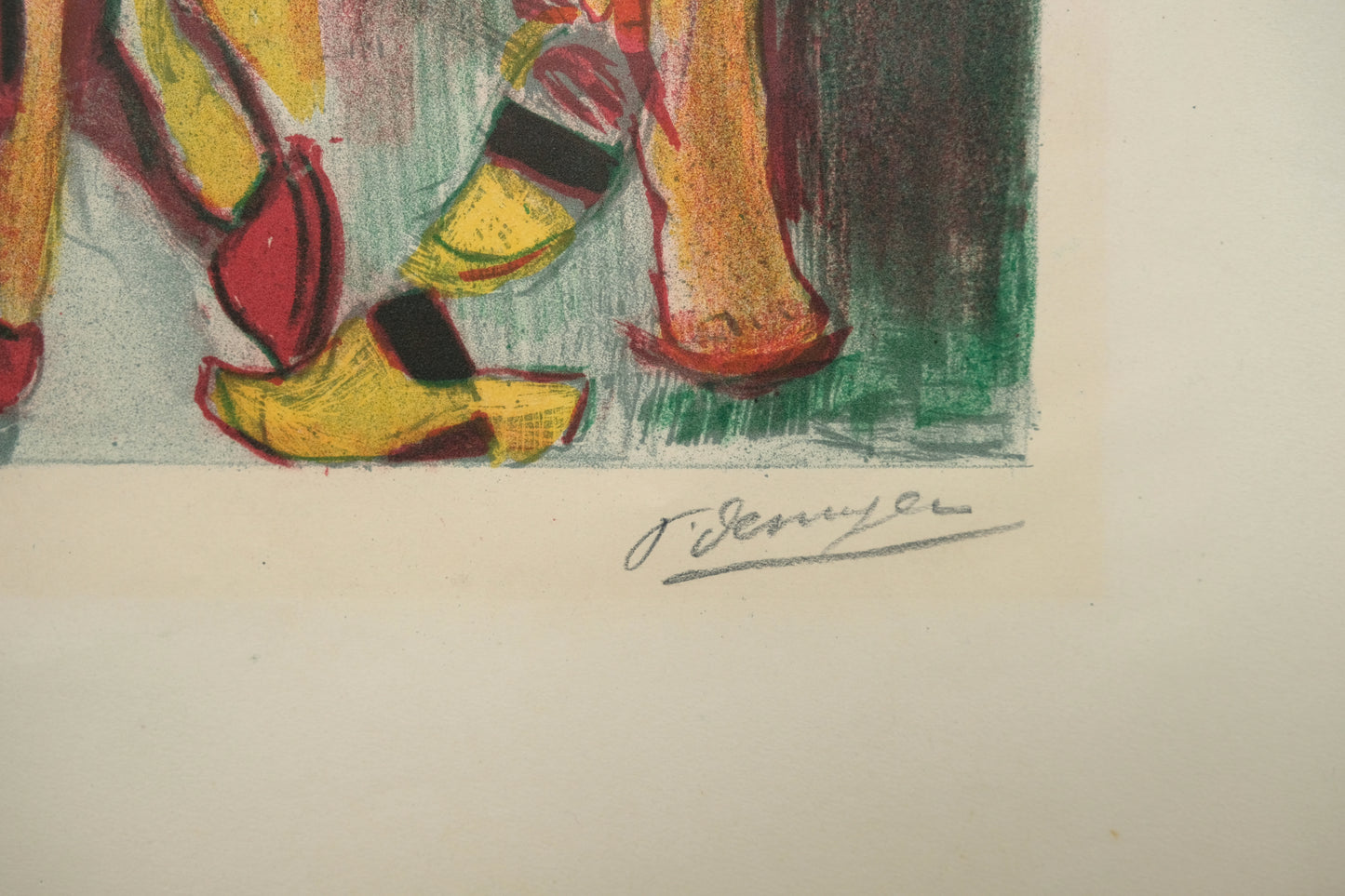 François DESNOYER : Liseuses aux coiffes blanches - Lithographie originale signée